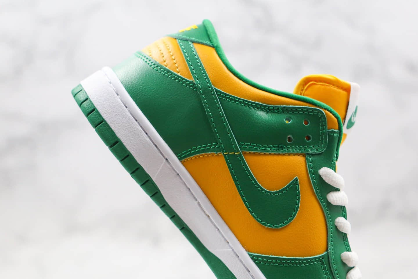 耐克Nike SB Dunk Low SP Brazil纯原版本低帮SB板鞋柠檬黄绿色巴西配色内置Zoom气垫原盒原标 货号：CU1727-700