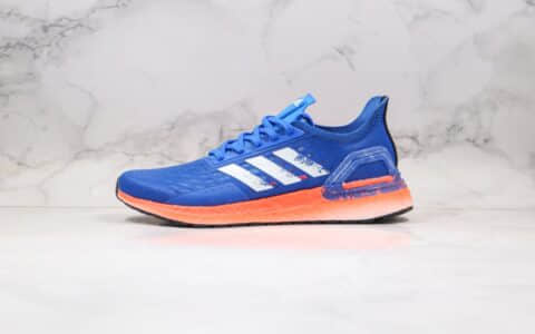 阿迪达斯Adidas Ultra Boost PB纯原版本爆米花跑鞋UB6.0蓝橙色内置真爆米花缓震大底 货号：EF0893