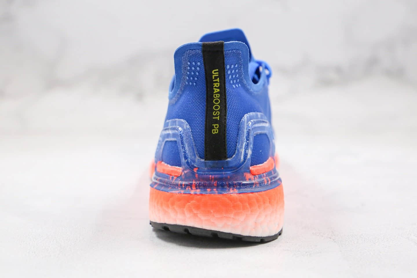 阿迪达斯Adidas Ultra Boost PB纯原版本爆米花跑鞋UB6.0蓝橙色内置真爆米花缓震大底 货号：EF0893
