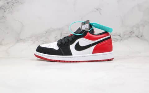 乔丹Air Jordan 1 Low纯原版本低帮AJ1黑红脚趾原鞋开模原厂皮料 货号：553558-116