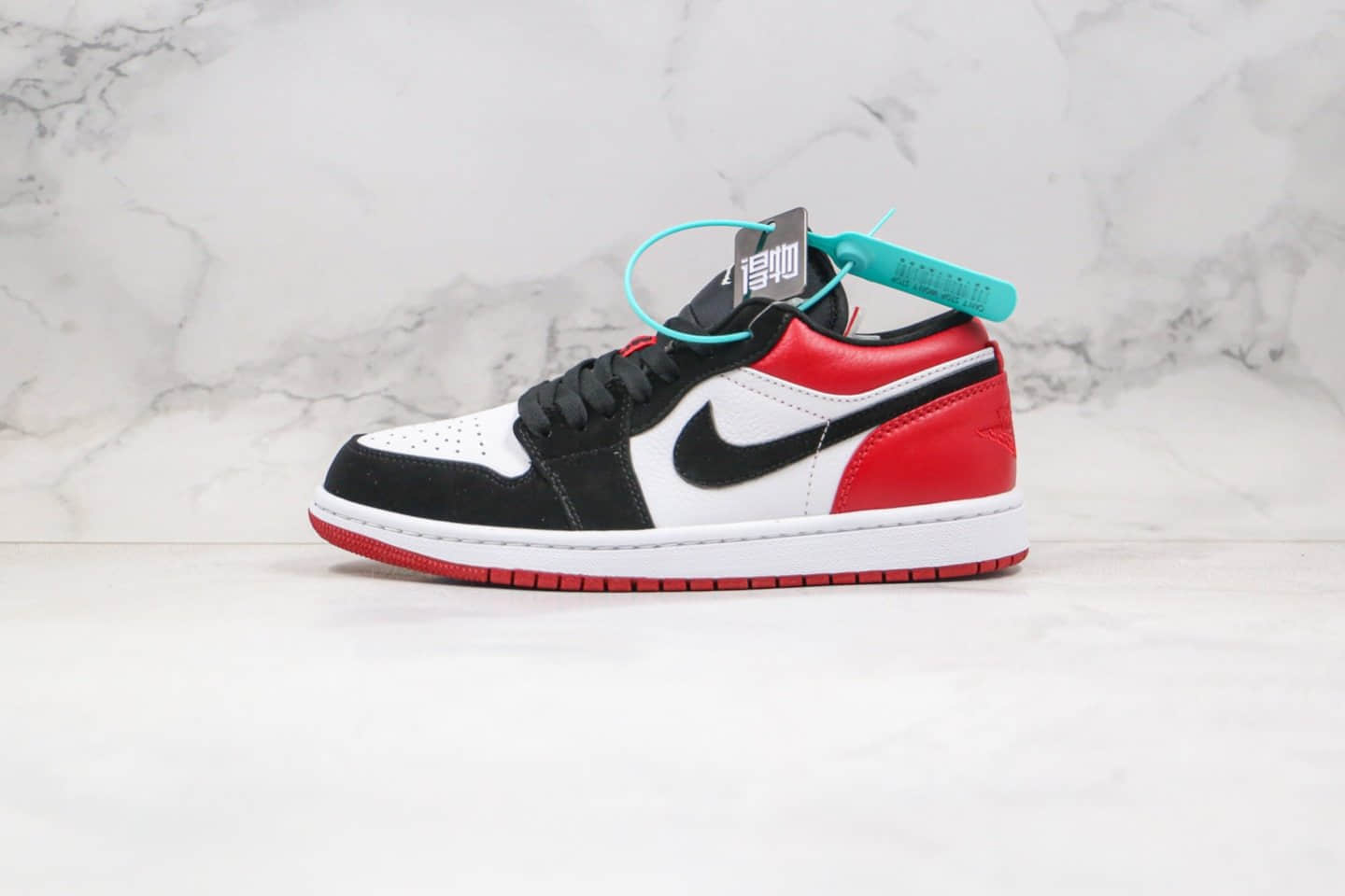 乔丹Air Jordan 1 Low纯原版本低帮AJ1黑红脚趾原鞋开模原厂皮料 货号：553558-116