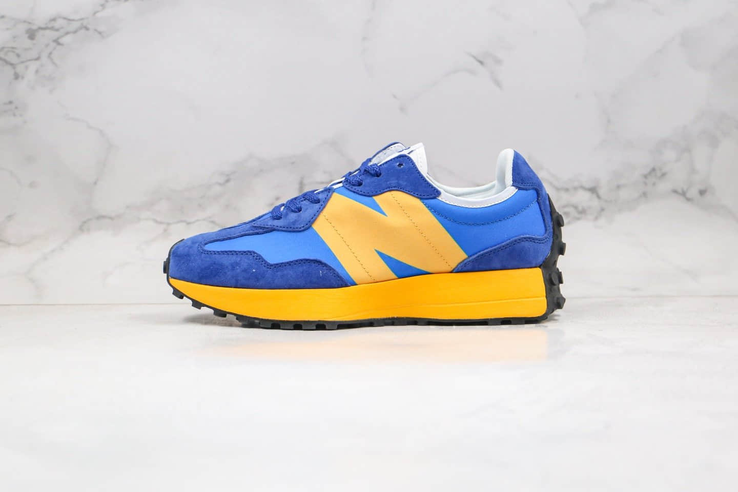 新百伦New Balance 327公司级版本NB327慢跑鞋蓝黄色原楦开发 货号：WS327LLK