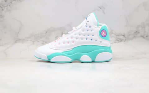 乔丹Air Jordan 13 GS “Aurora Green”公司级版本AJ13湖水绿原底原面正确版型 货号：439358-100