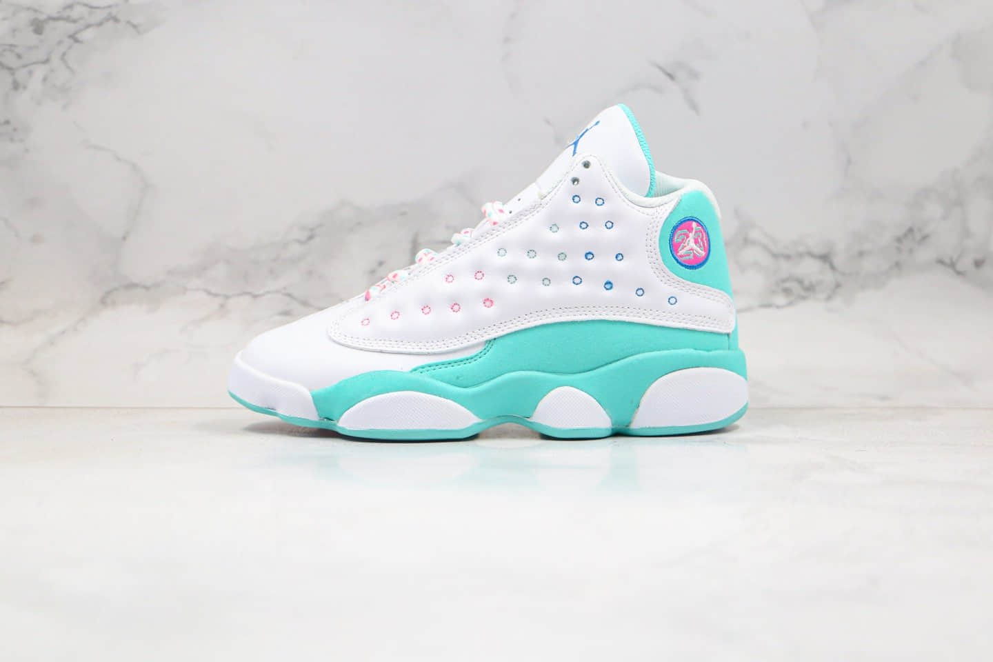 乔丹Air Jordan 13 GS “Aurora Green”公司级版本AJ13湖水绿原底原面正确版型 货号：439358-100