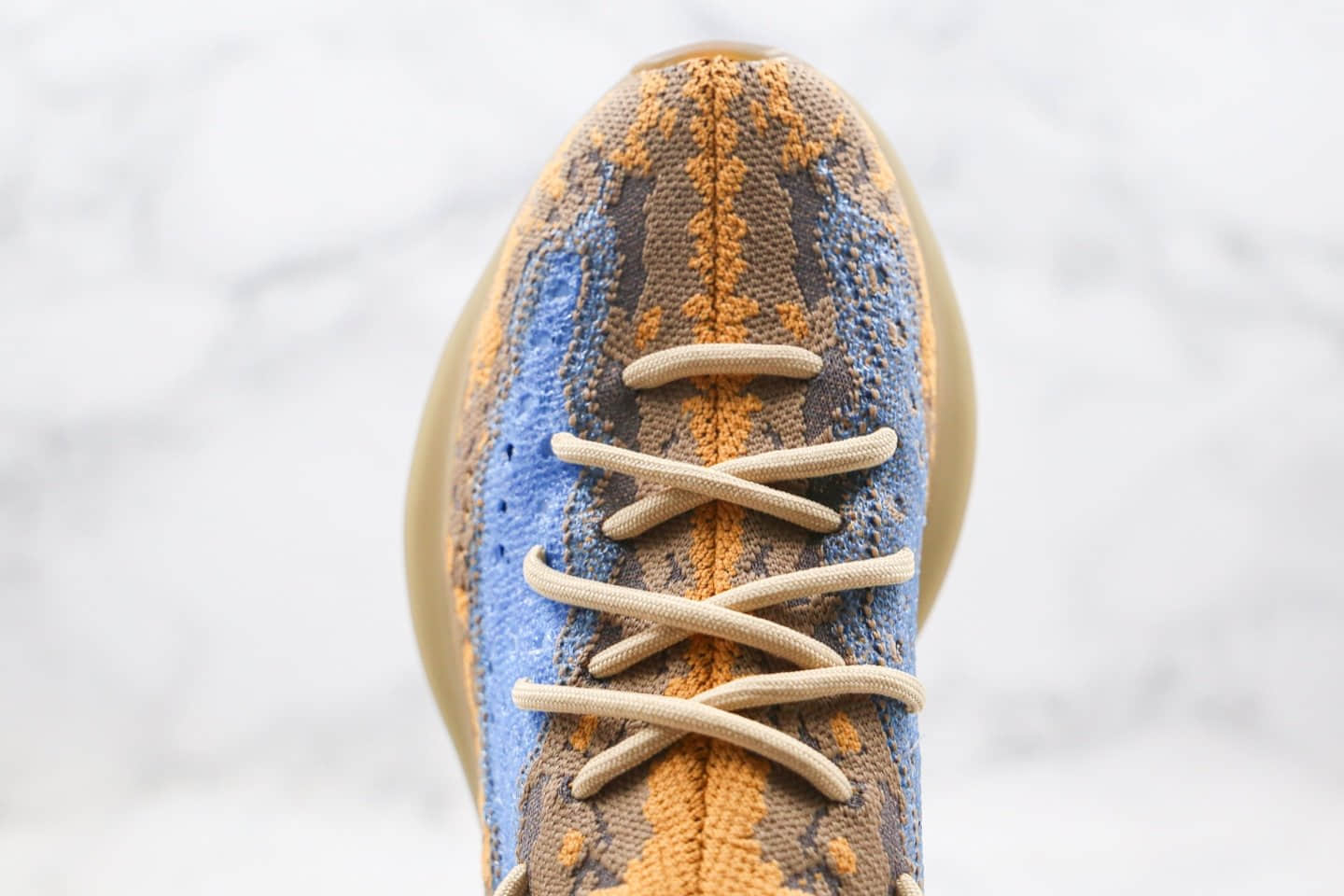 阿迪达斯adidas Yeezy Boost 380“Blue Oat”公司级版本椰子380蓝棕色原纸板开发原档案数据开发 货号：Q47306