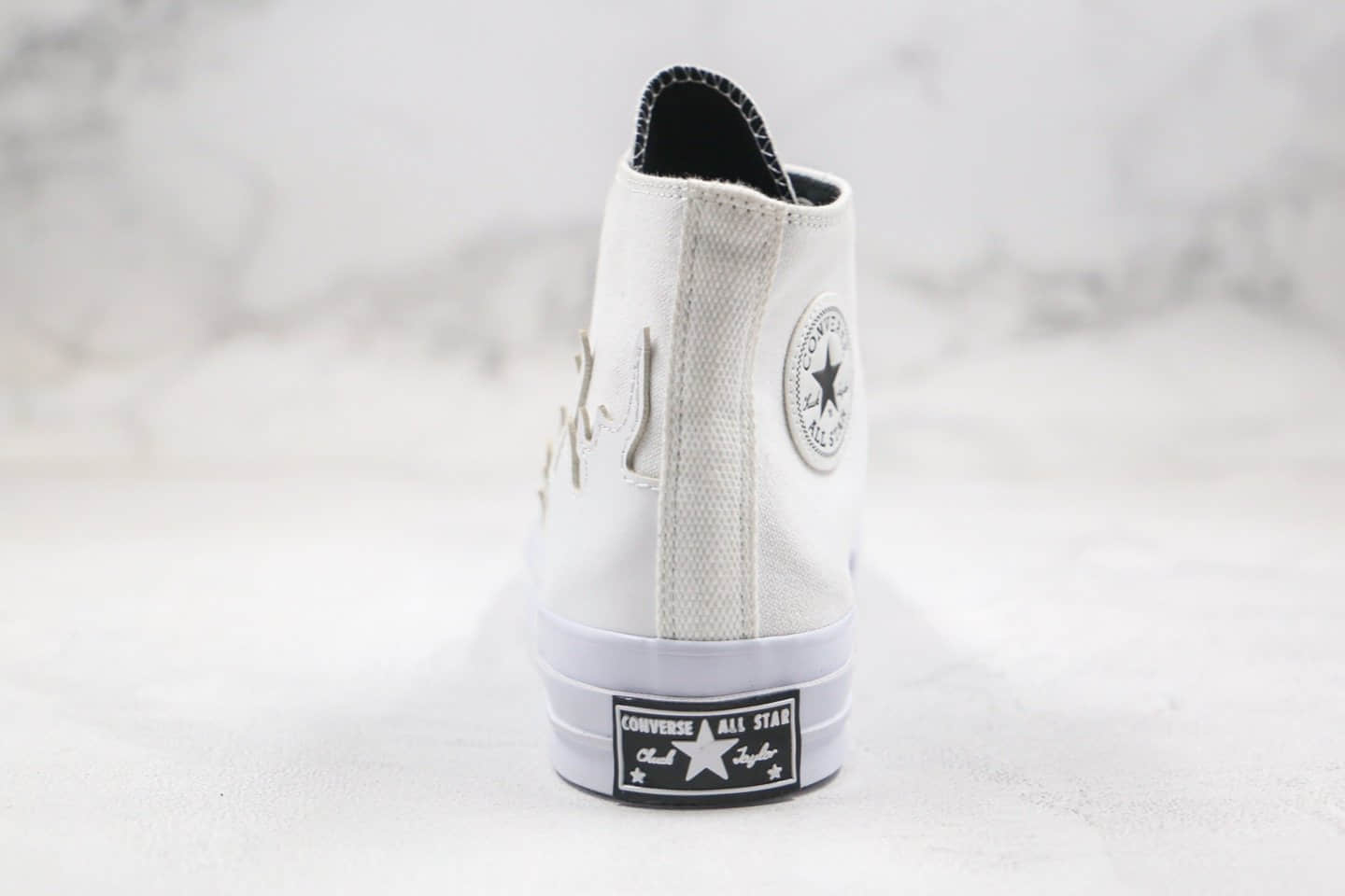 匡威CONVERSE Chuck 70公司级版本白敬亭同款高帮白色火焰帆布鞋原厂硫化大底 货号：168970C