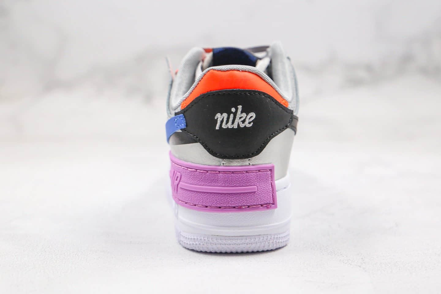 耐克Nike WMNS Air Force 1 Shadow纯原版本马卡龙解构银蓝紫色原盒原标正确鞋面材质 货号：CW6030-001