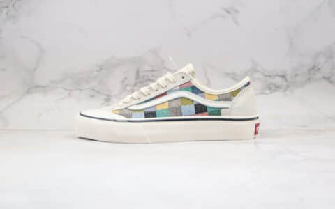 万斯VANS ulzzang supstorm联名款公司级版本低帮半月包头彩虹格子硫化板鞋原楦头纸板打造 型号：AS48