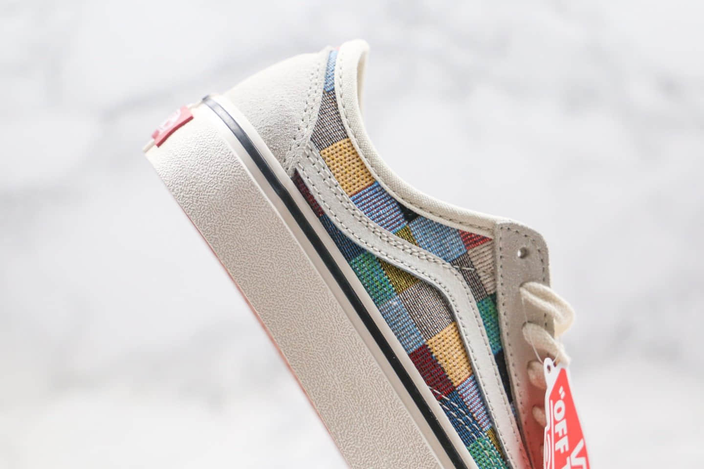 万斯VANS ulzzang supstorm联名款公司级版本低帮半月包头彩虹格子硫化板鞋原楦头纸板打造 型号：AS48