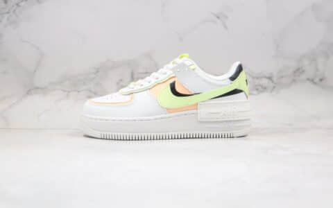 耐克Nike WMNS Air Force 1 Shadow纯原版本马卡龙解构系列低帮空军一号粉绿色原盒原标 货号：CI0919-107