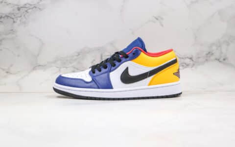 乔丹AIR JORDAN 1 LOW Blue&Yellow纯原版本低帮AJ1蓝柠檬黄配色原档案数据开发正确鞋面材质 货号：553558-123