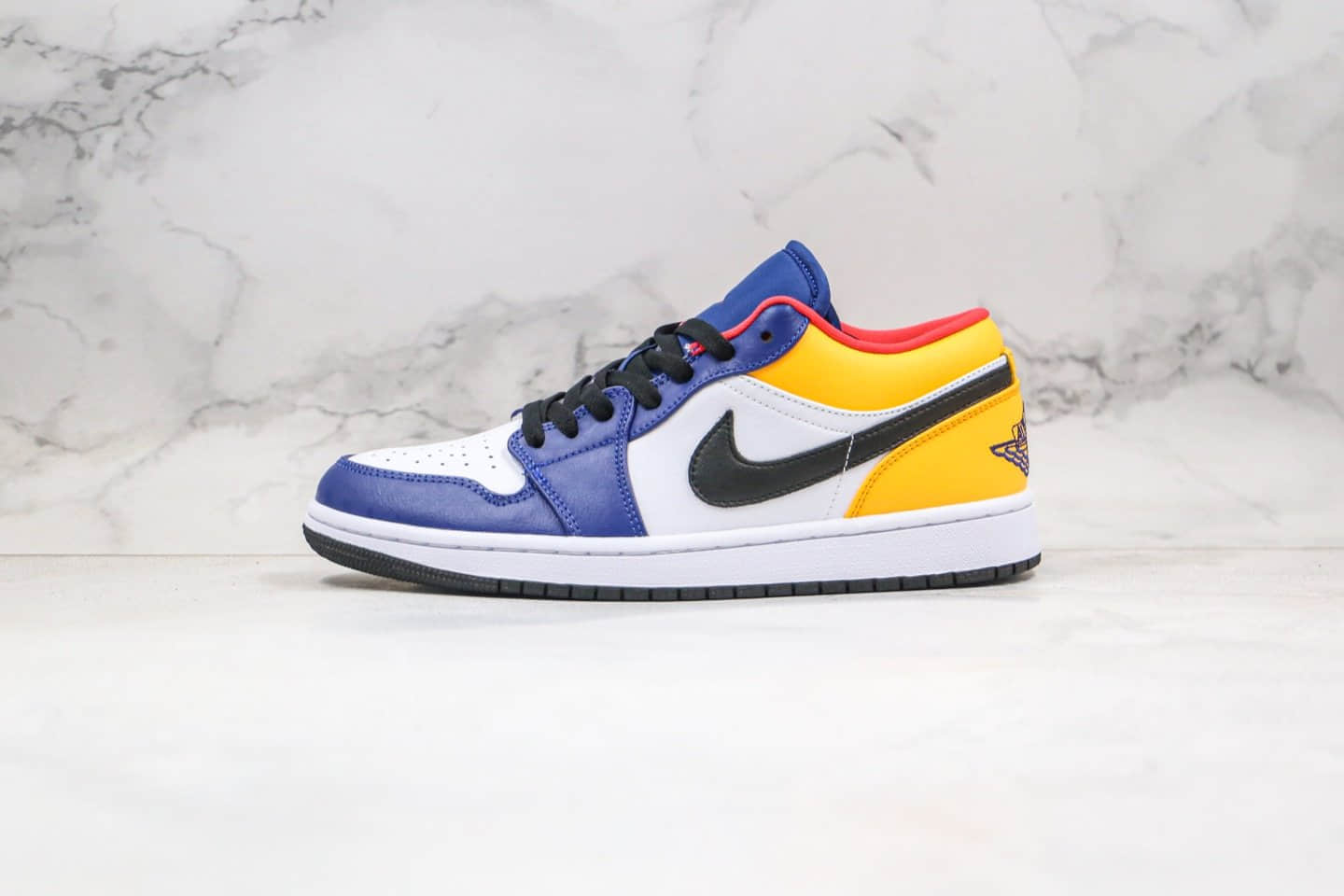 乔丹AIR JORDAN 1 LOW Blue&Yellow纯原版本低帮AJ1蓝柠檬黄配色原档案数据开发正确鞋面材质 货号：553558-123