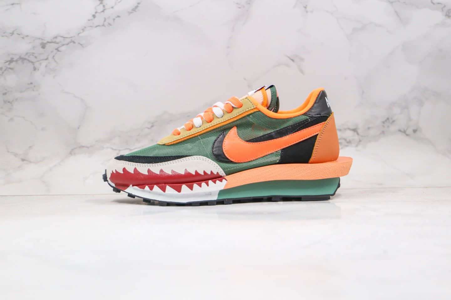 耐克Nike LDWaffle x Sacai纯原版本联名款华夫走秀鞋鲨鱼橙绿色原档案数据开发 货号：BV0073-081