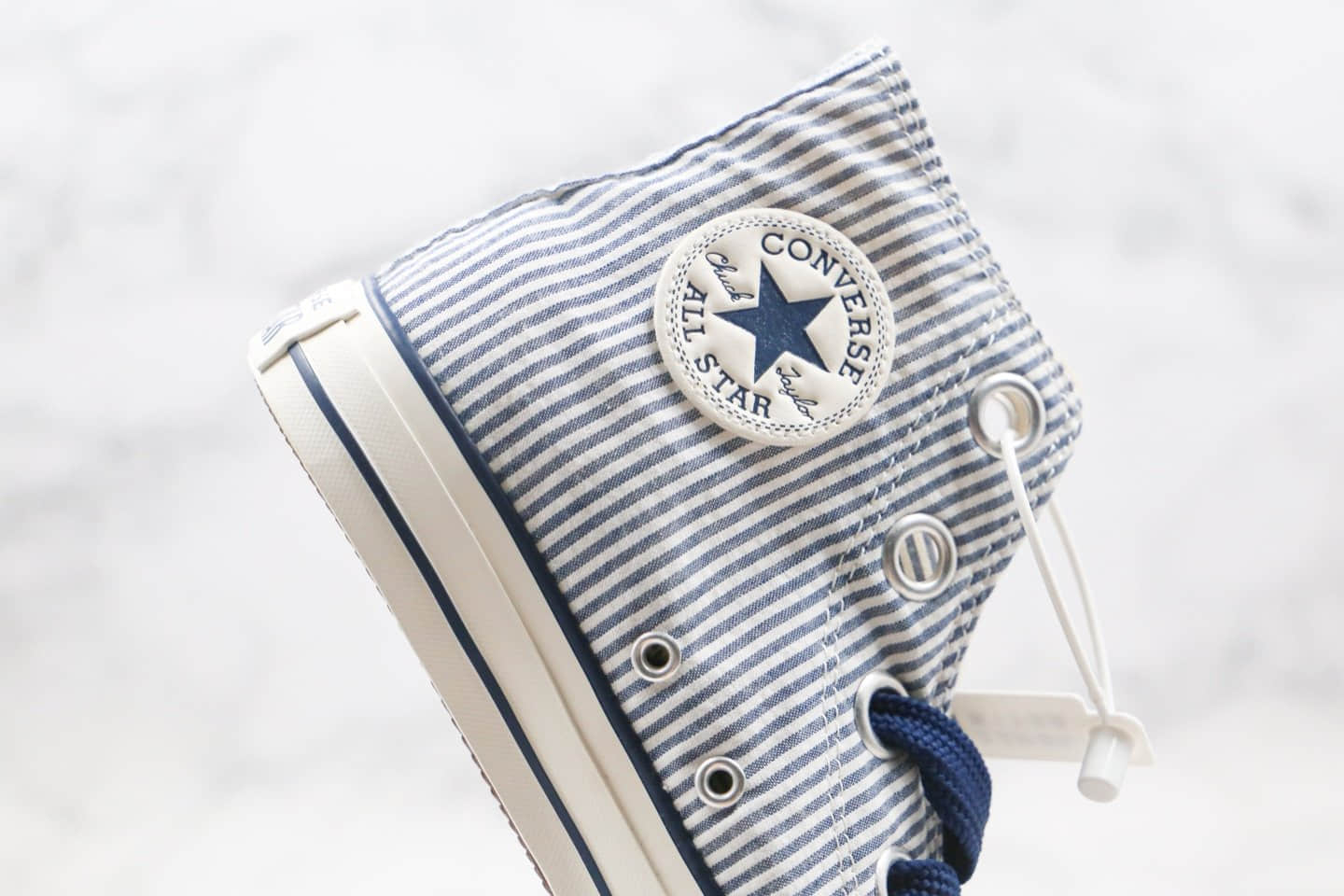 匡威Converse Chuck70公司级版本高帮条纹蓝色镭射丝带硫化板鞋原档案数据开发 货号：560995C