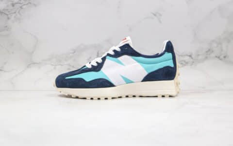 新百伦New Balance 327纯原版本复古慢跑鞋NB327湖水蓝配色原盒原标区别市面通货版本 货号：WS327CPA