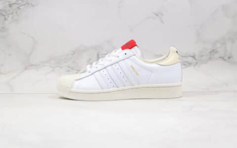 阿迪达斯Adidas Superstar Shelltoe纯原版本三叶草贝壳头424白红色杨幂同款原盒配件原档案数据开发 货号：FW7624