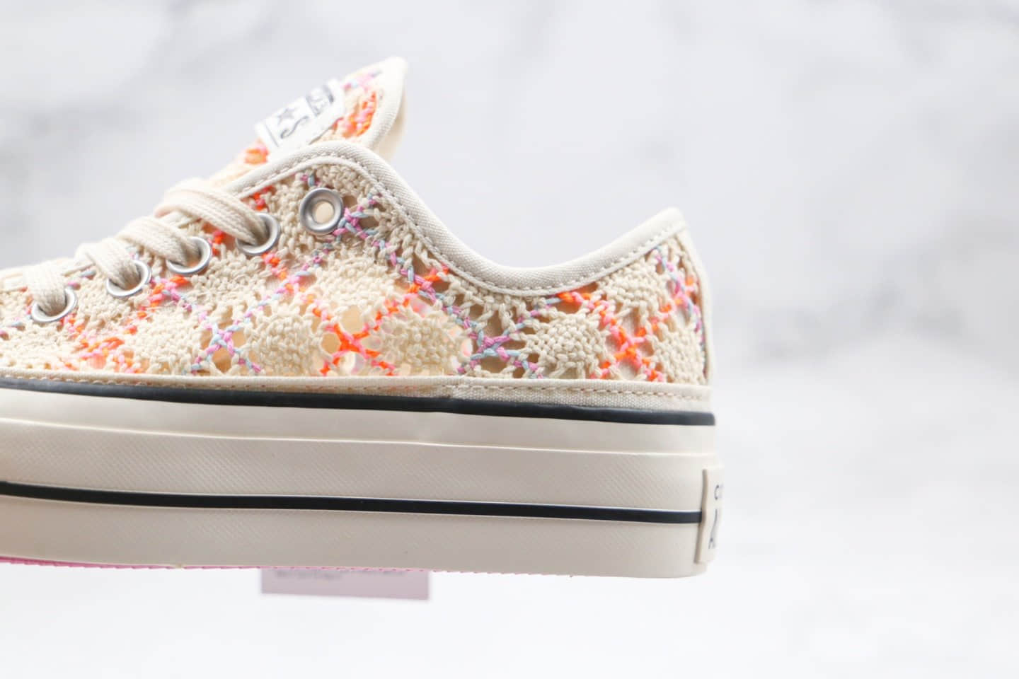 匡威Converse Chuck 70公司级版本低帮镂空厚底松糕鞋编织花配色原楦头纸板打造 货号：568278C