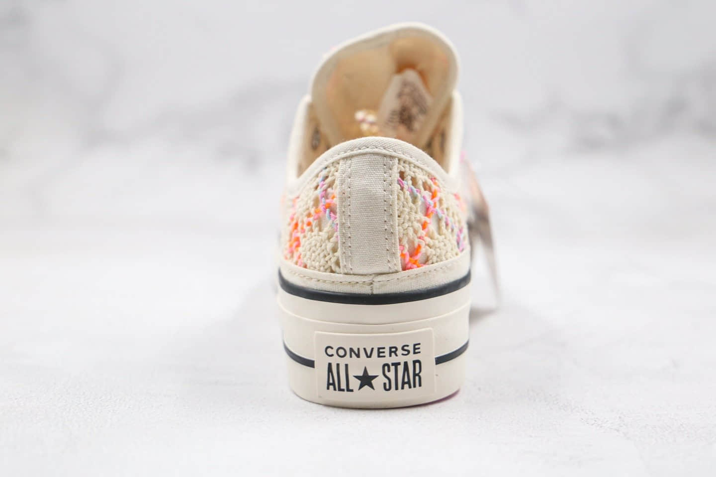 匡威Converse Chuck 70公司级版本低帮镂空厚底松糕鞋编织花配色原楦头纸板打造 货号：568278C