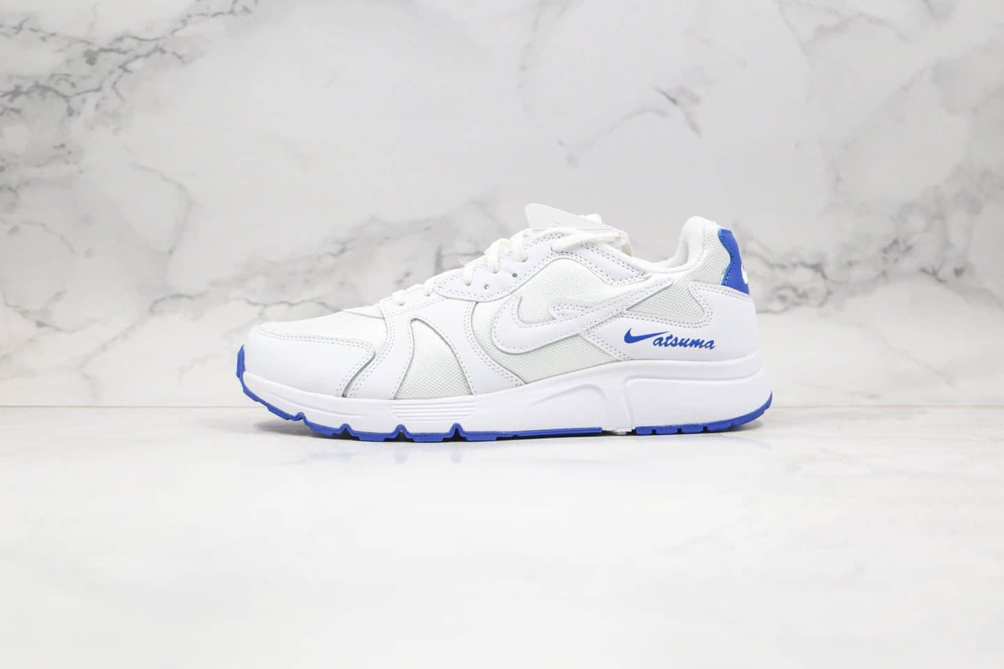 耐克Nike Atsuma纯原版本复古慢跑鞋白蓝色原鞋开模一比一打造 货号：CD5461-101