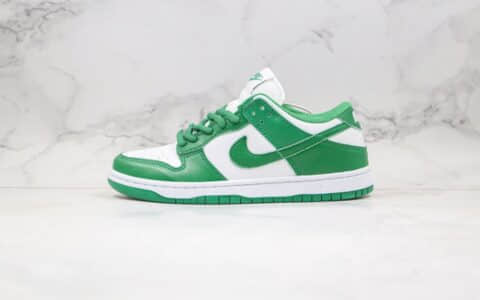 耐克Nike Dunk Low Pro 2020版纯原版本低帮SB DUNK板鞋白绿色内置Zoom气垫原楦头纸板打造 货号：CU1727-102