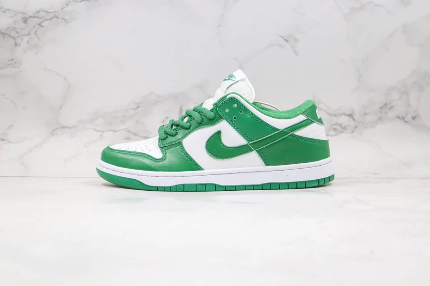 耐克Nike Dunk Low Pro 2020版纯原版本低帮SB DUNK板鞋白绿色内置Zoom气垫原楦头纸板打造 货号：CU1727-102