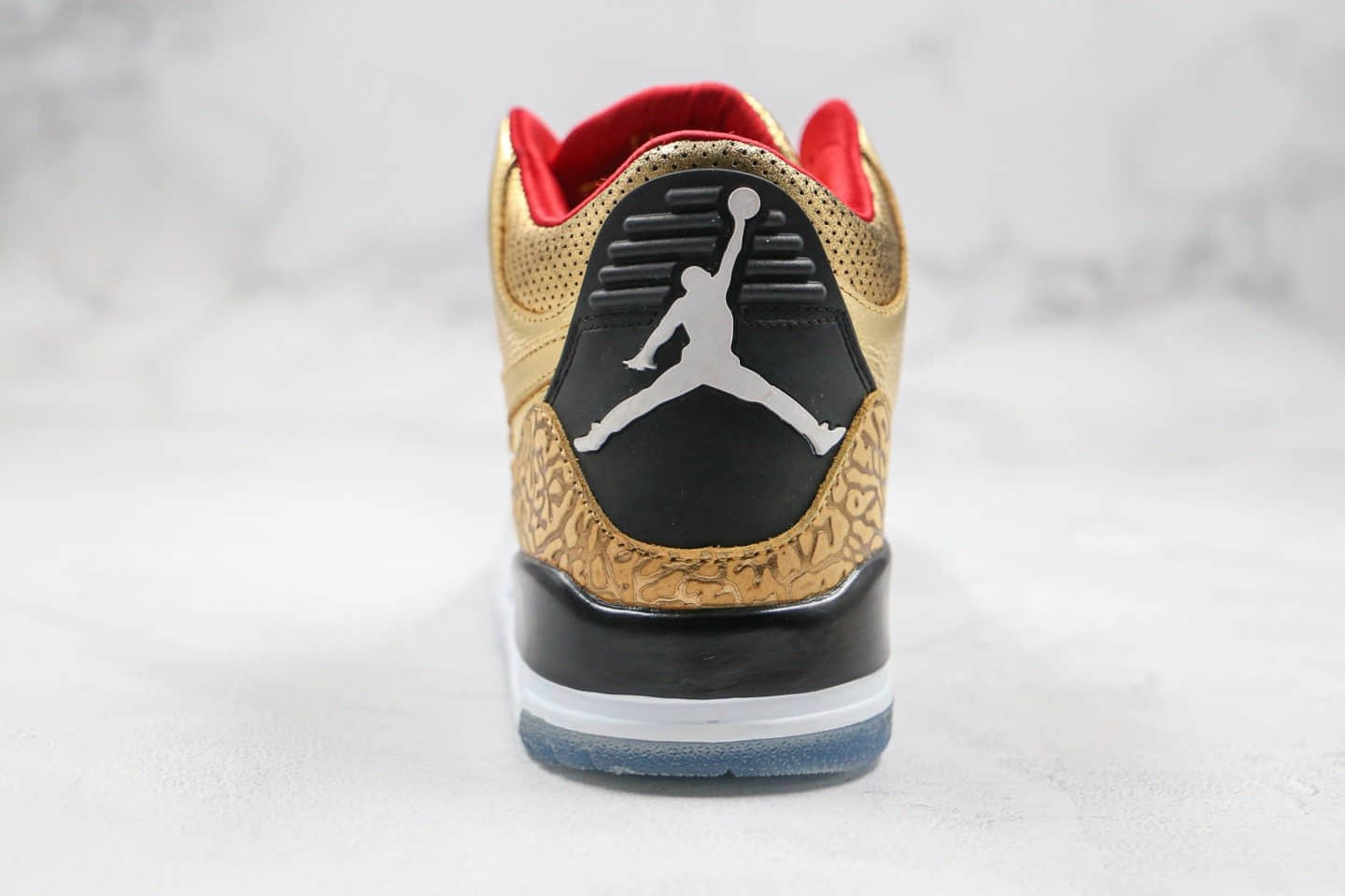 乔丹Air Jordan 3 Retro Luxury Gold Color Red SILK纯原版本奥斯卡小金人特别版AJ3土豪金色手稿原楦头纸板打造 货号：AJ3-933512