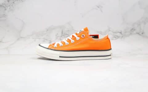 匡威Converse Chuck Taylor All Star公司级版本日产低帮帆布鞋橙色原厂硫化大底原盒原标