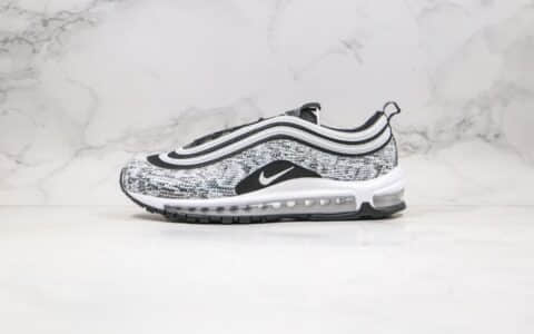 耐克Nike Air Max 97纯原版本子弹头Max97全掌气垫黑白蛇纹内置气垫 货号：CT1549-001