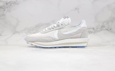 耐克Sacai x Nike LVD Waffle Daybreak纯原版本联名解构华夫跑鞋闪银原装抽屉礼盒 货号：BV5053-100