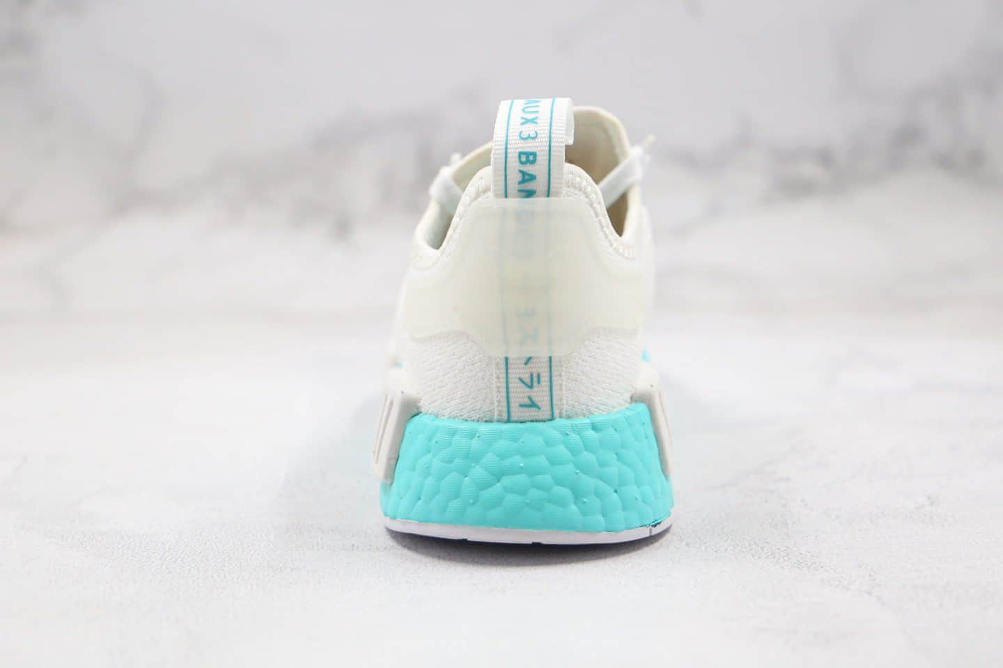 阿迪达斯Adidas NMD_R1纯原版本爆米花跑鞋日文白蓝色原档案数据开发原盒原标 货号：EF4273