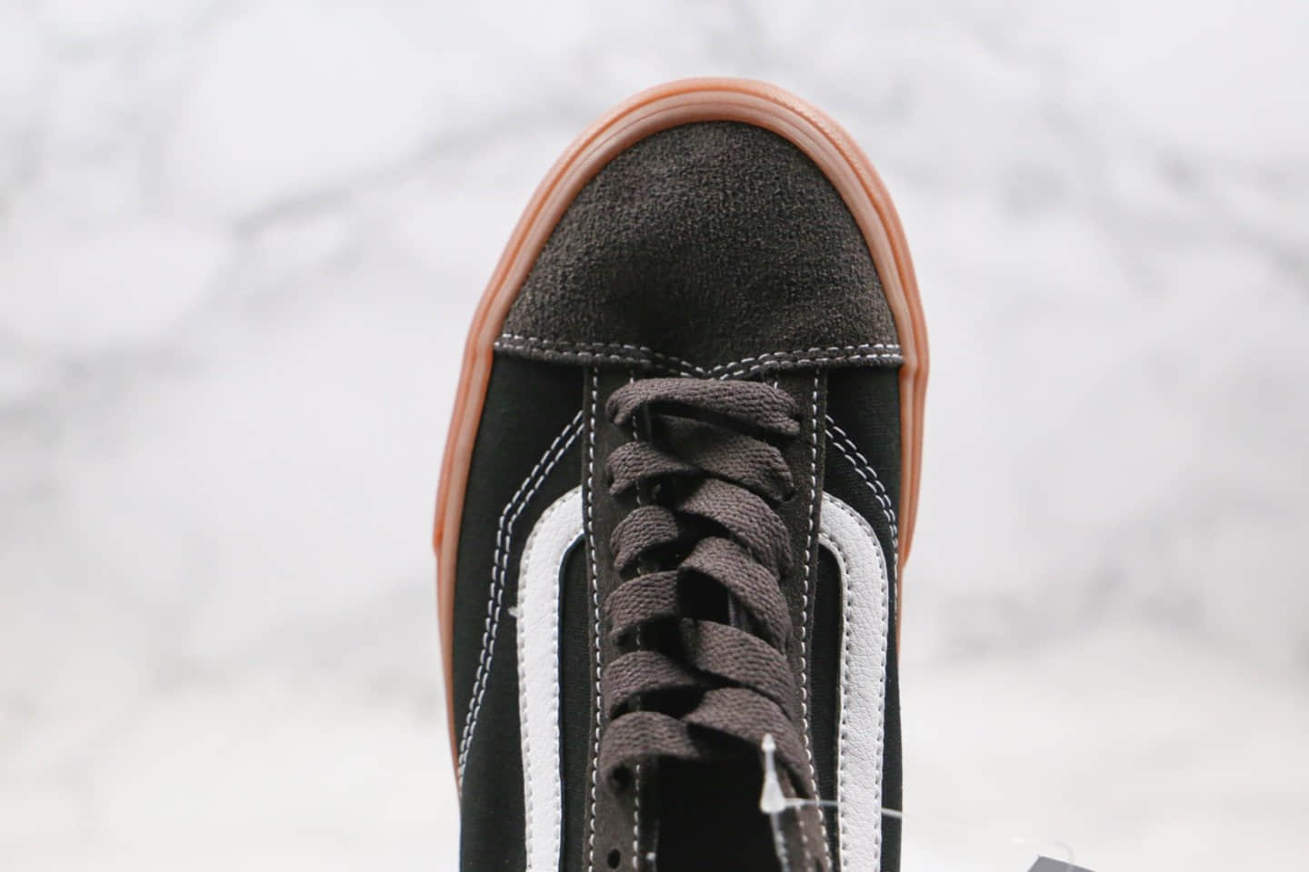 万斯Vans old skool公司级版本低帮硫化板鞋黑咖啡色麂皮系列原楦头纸板打造