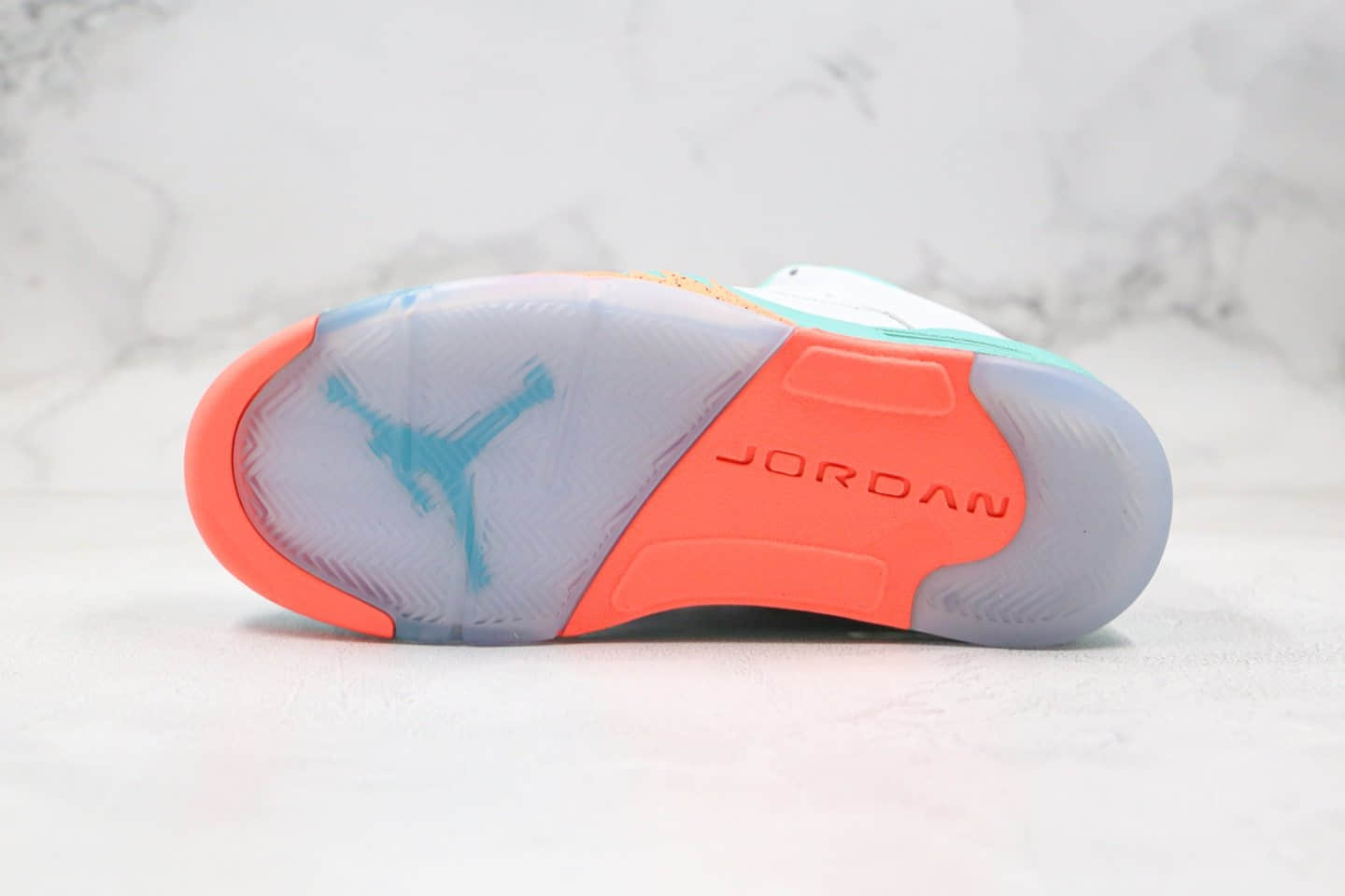 乔丹Air Jordan 5 Light Aqua纯原版本冰蓝糖果AJ5白蓝色内置气垫原盒原标 货号：440892-100