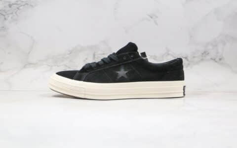 匡威Converse One Star Logo公司级版本杰克一星翻毛皮麂皮做旧黑色3M星星反光区别市面通货版本