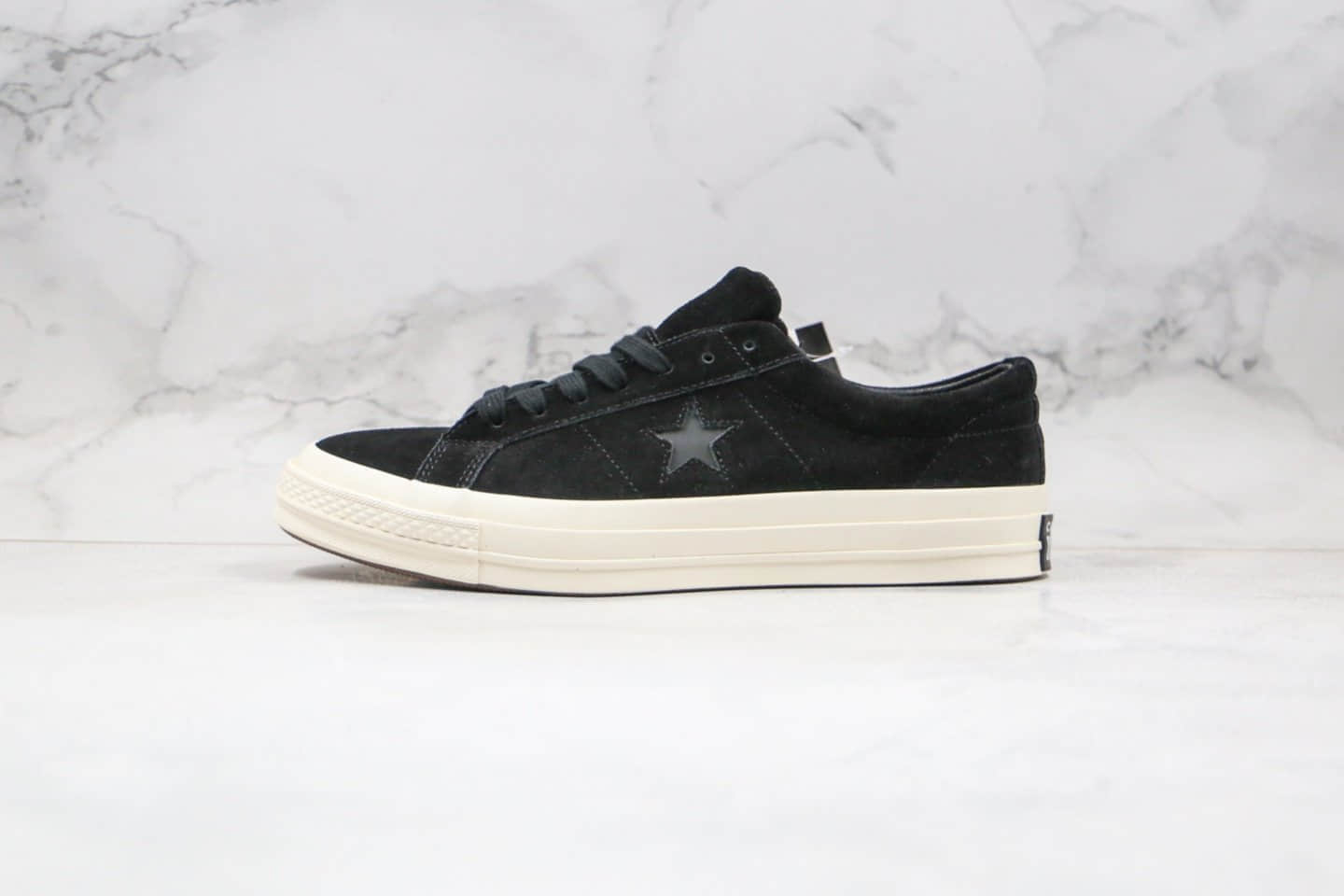 匡威Converse One Star Logo公司级版本杰克一星翻毛皮麂皮做旧黑色3M星星反光区别市面通货版本