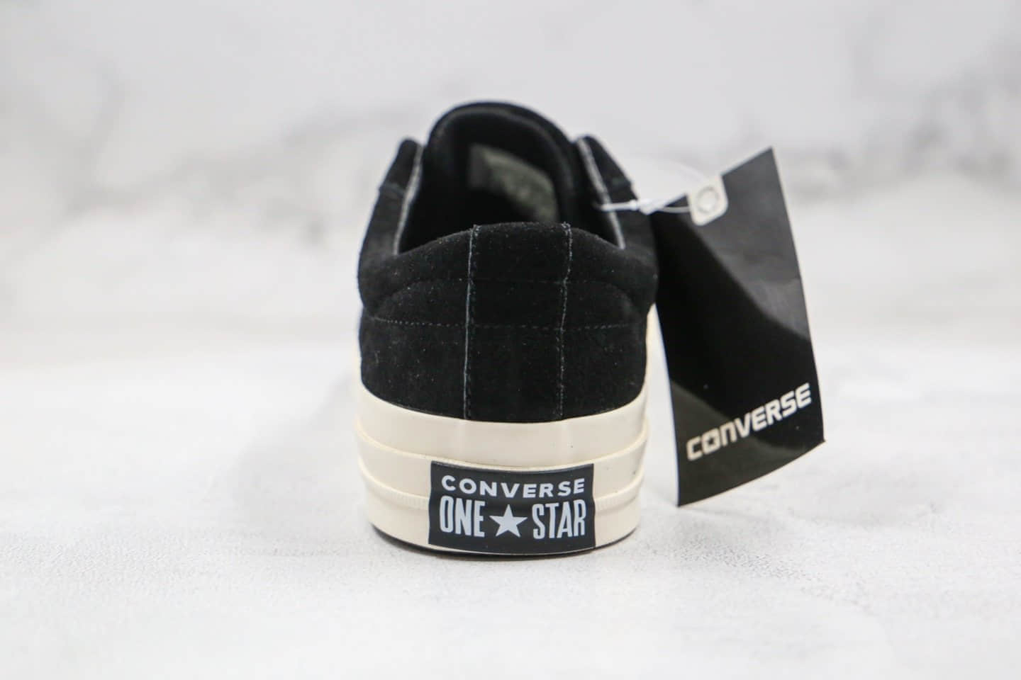 匡威Converse One Star Logo公司级版本杰克一星翻毛皮麂皮做旧黑色3M星星反光区别市面通货版本