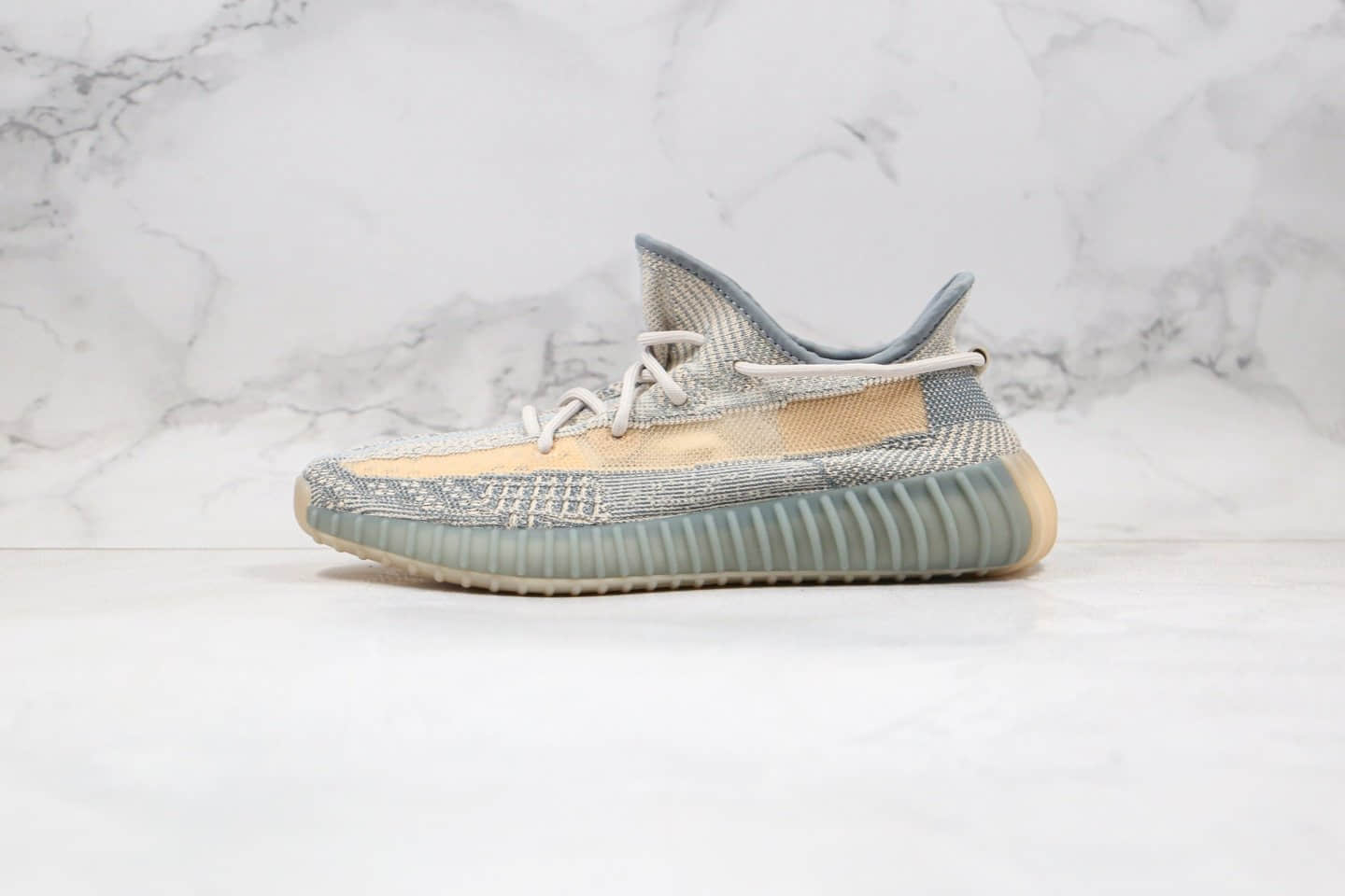 阿迪达斯Adidas YEEZY BOOST 350 V2公司级版本椰子350新灰蓝配色爆米花运动鞋内置真爆米花缓震大底 货号：FZ5421