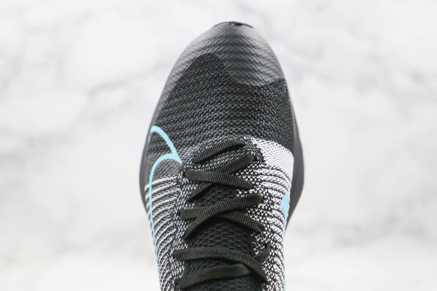 耐克Nike Air Zoom Alphafly NEXT%「破纪录」纯原版本马拉松慢跑鞋黑蓝色内置真碳板气垫支持高强度长跑 货号：CZ1514-002