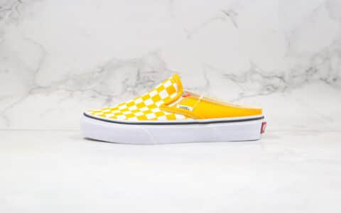 万斯Vans Slip-On公司级版本棋盘格一脚蹬黄色原厂硫化工艺原档案数据开发