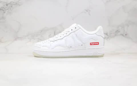 耐克Supreme x Nike Air Force 1 x Cactus Jack纯原版本空军一号三方联名万圣节骨骼白色原鞋开发内置气垫 货号：MQ8542-100