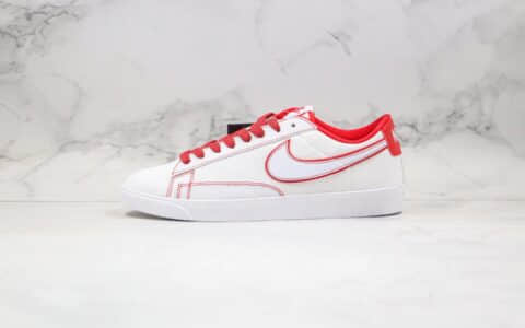 耐克Stranger Things x Nike Blazer Mid “Hawkins High”公司级版本怪奇物语联名开拓者低帮板鞋白红色原标原盒 货号：AV9371-815