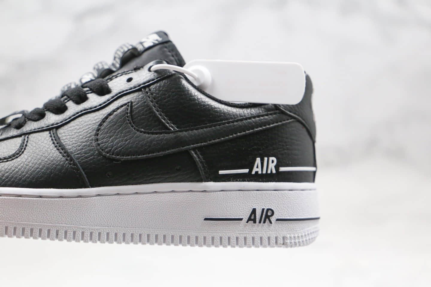 耐克Nike Air Force 1 Low Double Air纯原版本低帮空军一号黑色串标内置气垫原盒原标 货号：CJ1379-001