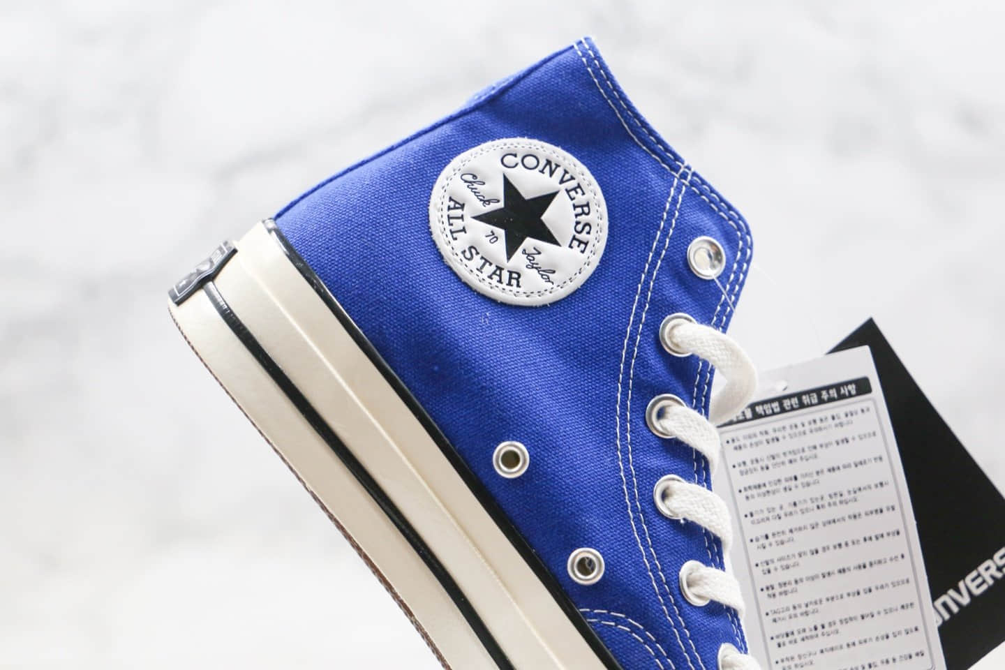 匡威Converse Chuck 70s公司级版本高帮深海蓝色帆布鞋双围条硫化蓝底