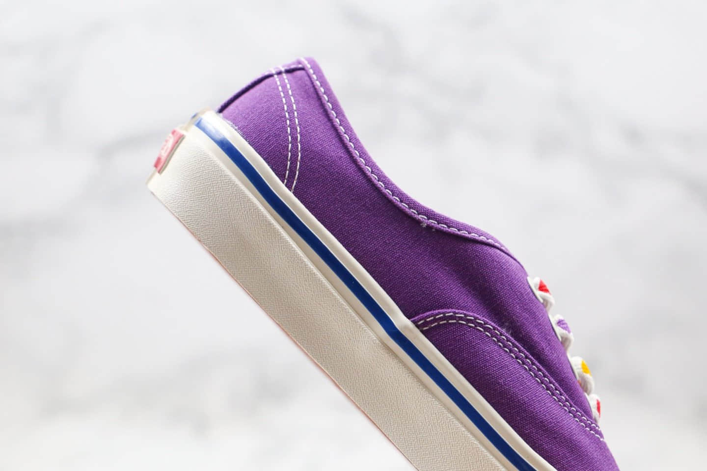 万斯Vans AUTHENTIC公司级版本安纳海姆低帮爱心鞋带紫色原盒原标内置钢印