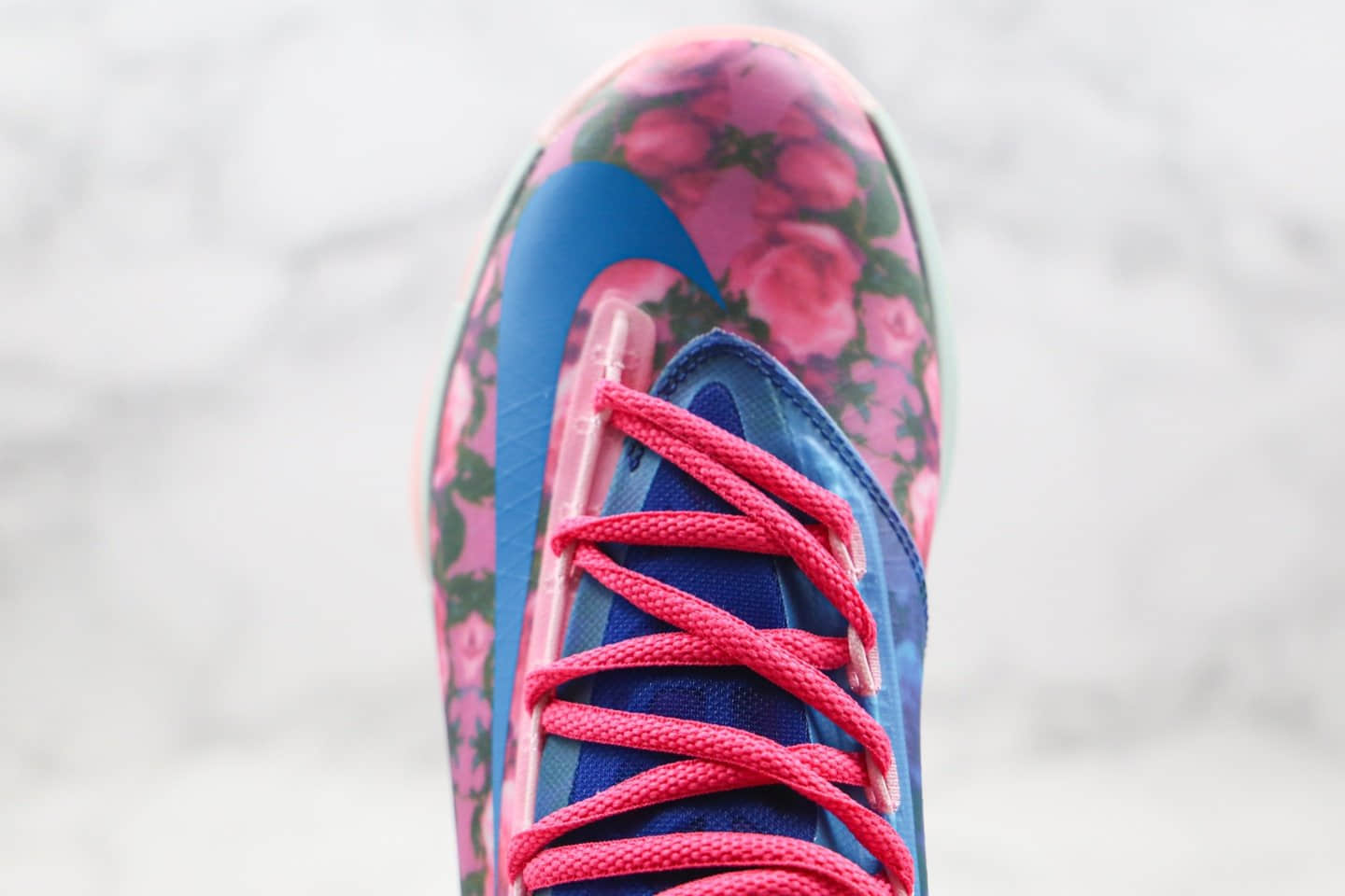 耐克Nike Zoom KD VI EP SJX纯原版本杜兰特6代实战篮球鞋蓝粉色花卉配色内置气垫支持实战 货号：618216-600