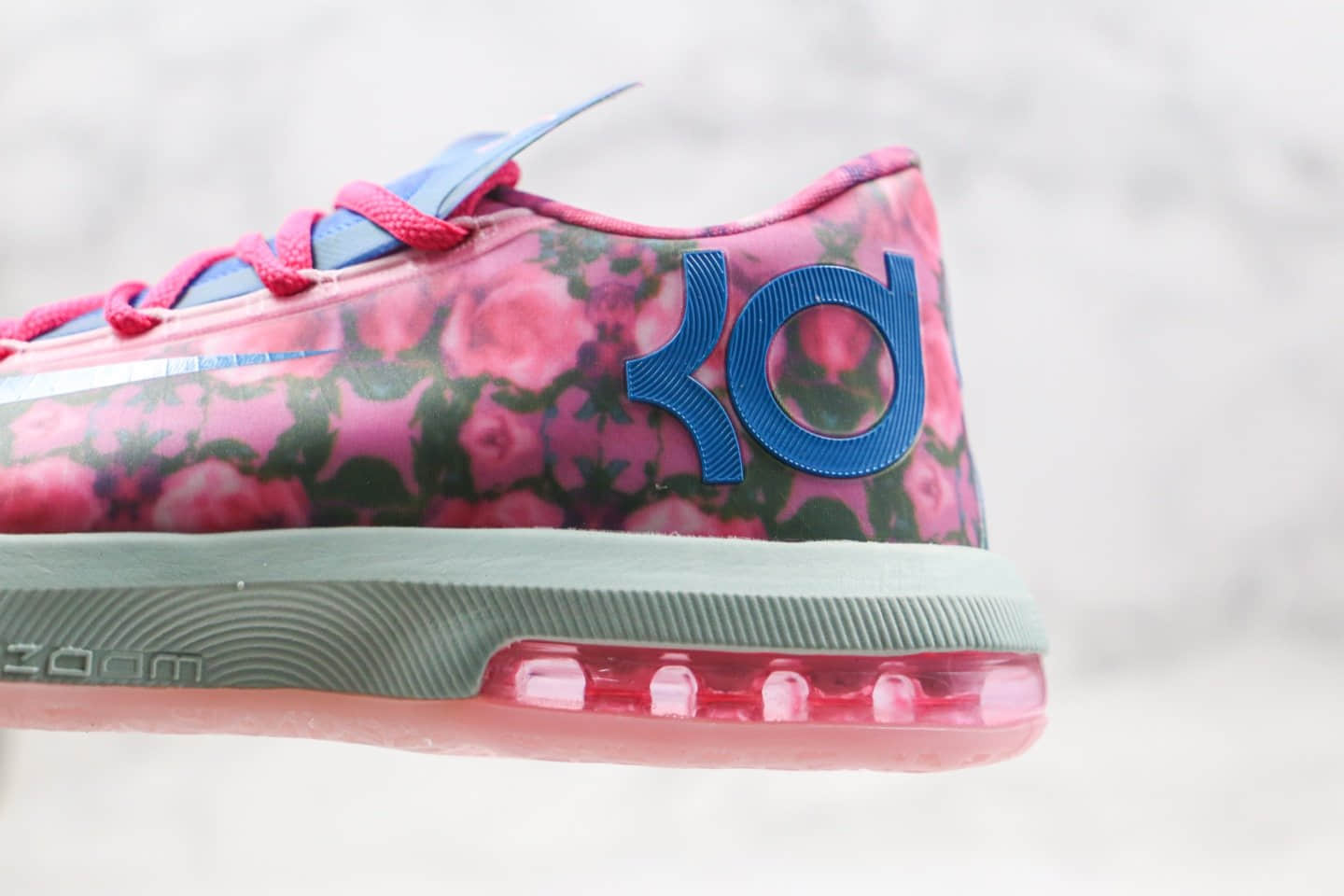 耐克Nike Zoom KD VI EP SJX纯原版本杜兰特6代实战篮球鞋蓝粉色花卉配色内置气垫支持实战 货号：618216-600