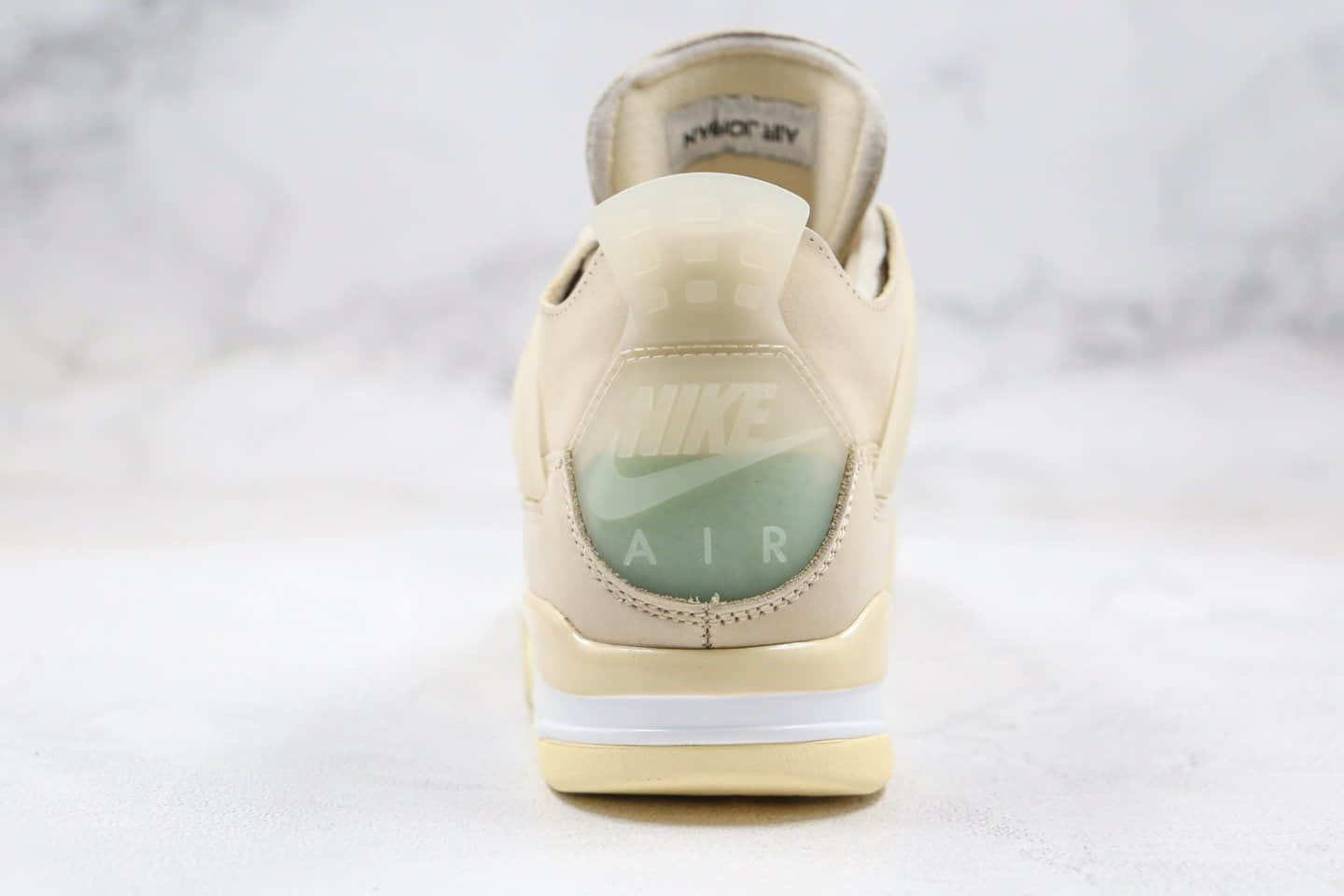 乔丹Off-White™ x Air Jordan AJ4 Retro Cream Sail纯原版本蝉翼OW联名款米白色AJ4内置气垫原楦头纸板打造 货号：CV9388-100