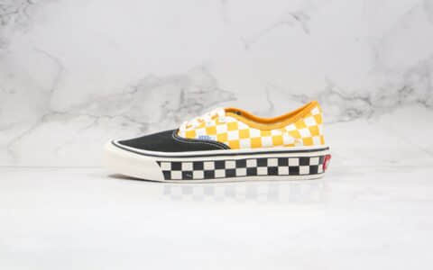 万斯VANS AUTHENTIC SF公司级版本低帮撞色黑黄棋盘格子原厂硫化大底原鞋开模一比一打造