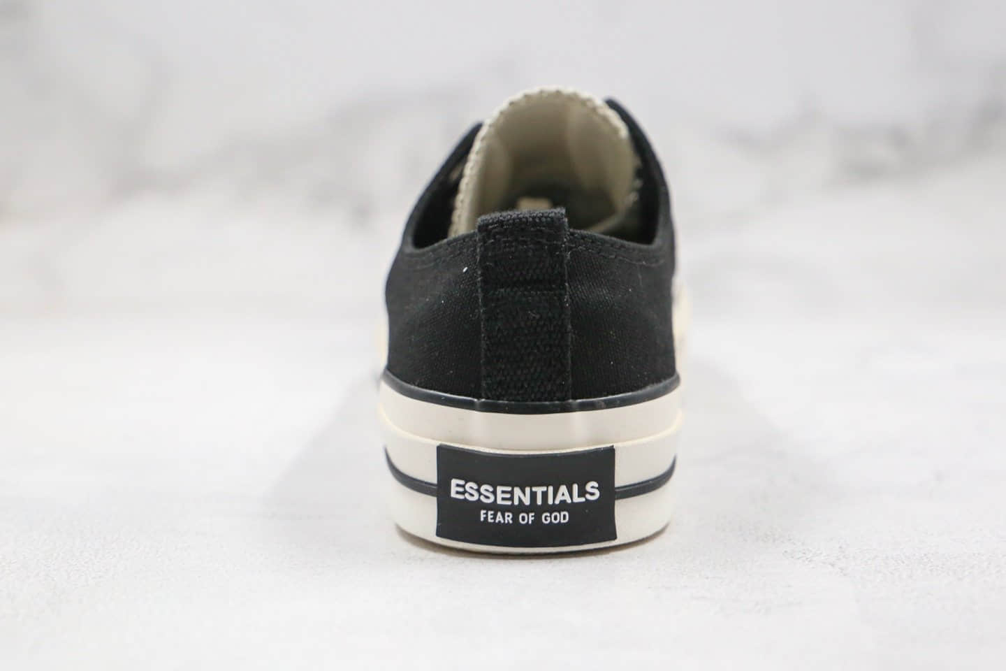 匡威Converse 70s x Fear Of God Essentials公司级版本敬畏上帝FOG联名款低帮黑色帆布鞋原档案数据开发