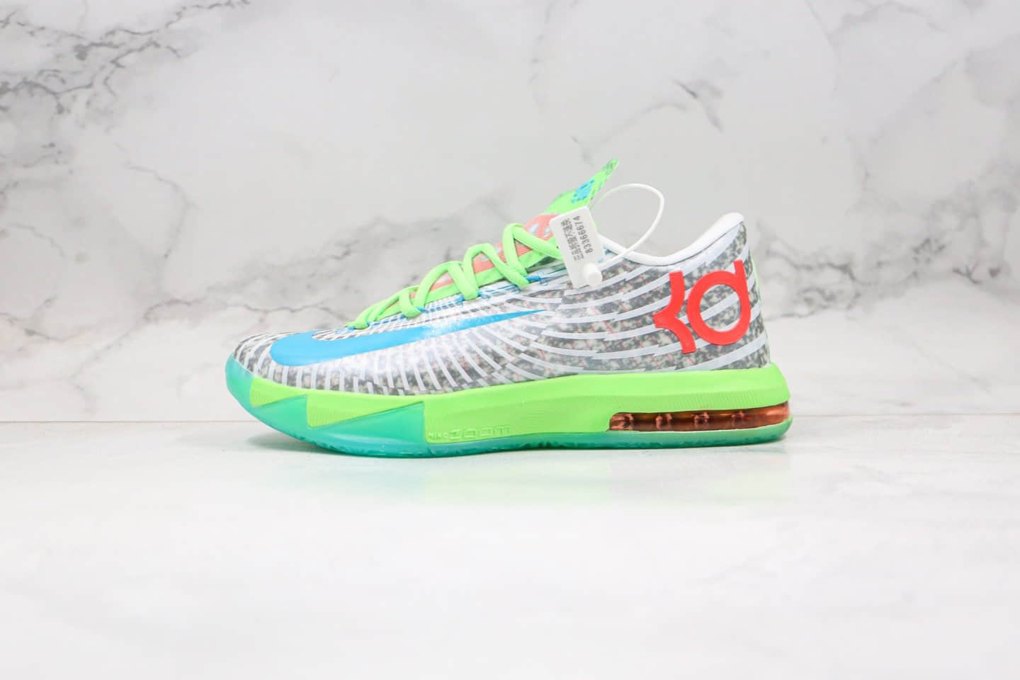 耐克Nike Zoom KD VI EP SJX纯原版本杜兰特6代篮球鞋灰绿蓝色支持实战原档案数据开发 货号：599424-121