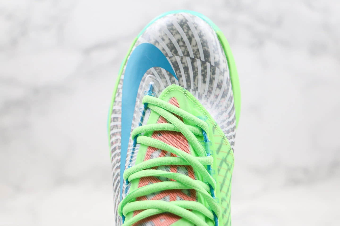 耐克Nike Zoom KD VI EP SJX纯原版本杜兰特6代篮球鞋灰绿蓝色支持实战原档案数据开发 货号：599424-121